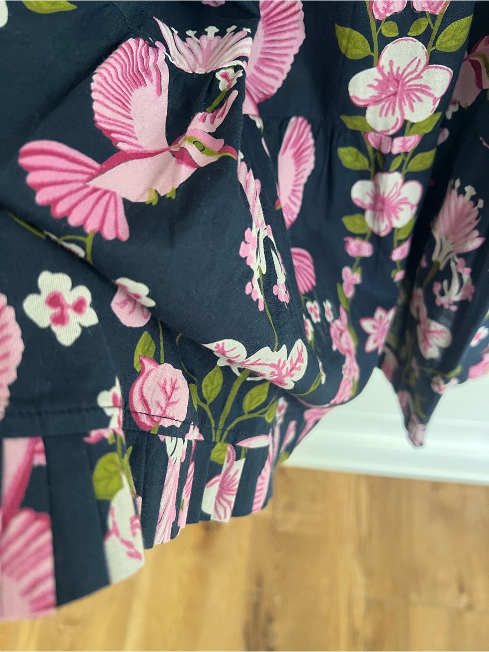 Beyond by Vera Floral-Print Navy Mini Dress with Pink Accents - Picture 8 of 8